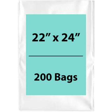 Clear poly bags Flat 22 inch (width) X 24 inch (Height) LDPE